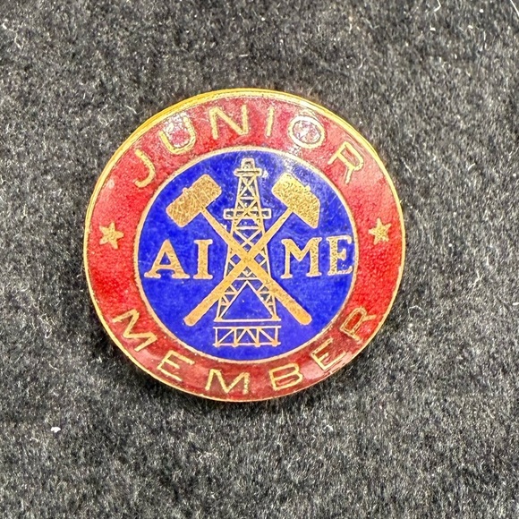 Vintage AIME Junior Member Enamel Pin – Red & Blue - Picture 1 of 2